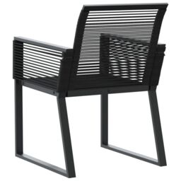 Berkfield Home Garden Chairs 4 pcs Black Poly Rattan - thumbnail 7
