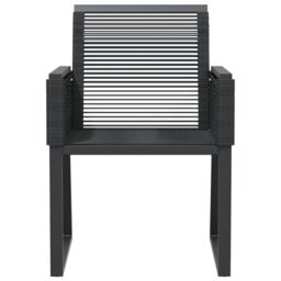 Berkfield Home Garden Chairs 4 pcs Black Poly Rattan - thumbnail 5