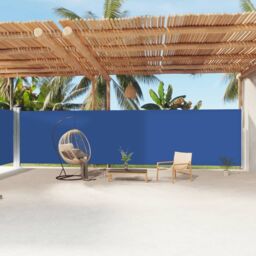Berkfield Home Retractable Side Awning Blue 200x1200 cm