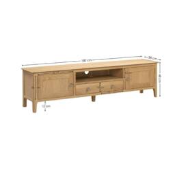 Cheshire Premium Strathmore Widescreen TV Unit in Oak in Light Oak - thumbnail 5