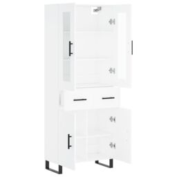 Berkfield Home Highboard White 69.5x34x180 cm Engineered Wood - thumbnail 4