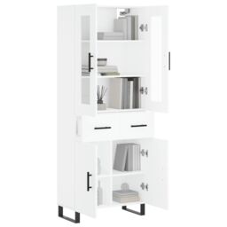 Berkfield Home Highboard White 69.5x34x180 cm Engineered Wood - thumbnail 3