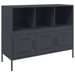 Berkfield Home Sideboard Anthracite 100.5x39x79 cm Steel - thumbnail 2