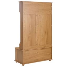 Wyld and Coco Light Brown Wall Mounted Shoe Storage and Coat Rack 6 Compartments - thumbnail 6