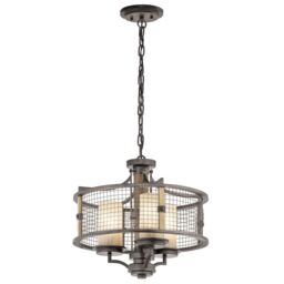 Loops 3 Bulb Chandelier Hanging Pendant LIght Anvil Iron LED E27 100W Bulb - thumbnail 1