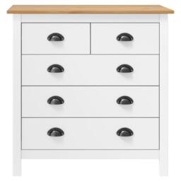 Berkfield Home Sideboard Hill White 79x40x80 cm Solid Pine Wood - Size: 79 x 40 x 80 cm