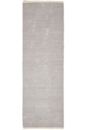 Homescapes 100% Cotton Plain Chenille Hall Runner, 66 x 200 cm in Light Grey - Size: 66 cm x 200 cm - thumbnail 2