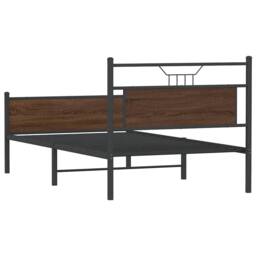 Berkfield Home Bed Frame without Mattress Brown Oak 107x203 cm Engineered Wood - thumbnail 8