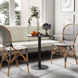 Wyld Haus Lestaguette 60cm Black Round Dining Table Steel Base - thumbnail 8