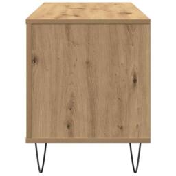 Berkfield Home Record Cabinet Artisan Oak 100x38x48 cm Engineered Wood in Brown - Size: 100 x 38 x 48 cm - thumbnail 6