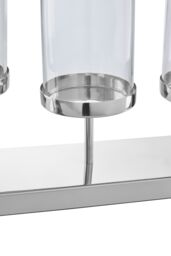 Orsina Contemporary 5 Light Silver Candle Holder, Elegant Steel Candle Holder - thumbnail 3