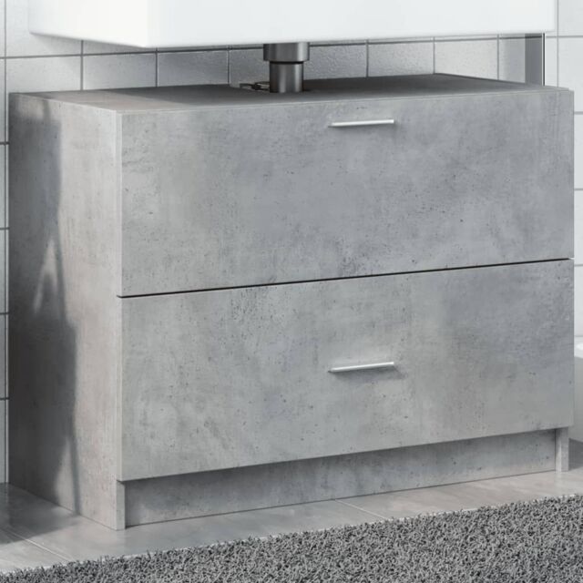 Berkfield Home Sink Cabinet Concrete Grey 78x37x59 cm Engineered Wood - Size: 78 x 37 x 59 cm - image 1