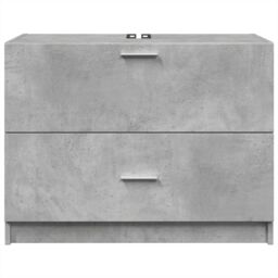 Berkfield Home Sink Cabinet Concrete Grey 78x37x59 cm Engineered Wood - Size: 78 x 37 x 59 cm - thumbnail 4