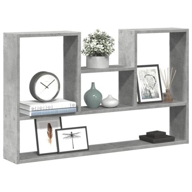 Berkfield Home Wall Shelf Concrete Grey 99x15x60 cm Engineered Wood - Size: 99 x 15 x 60 cm - image 1