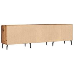 Berkfield Home TV Cabinet Old Wood 150x30x44.5 cm Engineered Wood in Brown - thumbnail 7