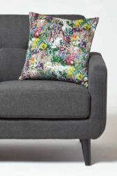 Homescapes Floral Botanical Garden Cushion 46 x 46 cm in Purple - thumbnail 3