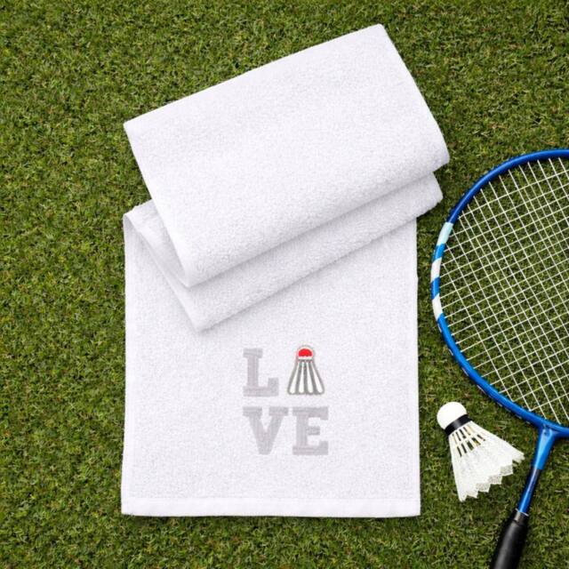 Duncan Stewart Love Sports Badminton Towel in White - image 1