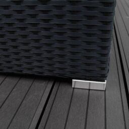 Monstershop Rattan Corner Set - Black - thumbnail 9
