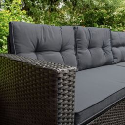Monstershop Rattan Corner Set - Black - thumbnail 4
