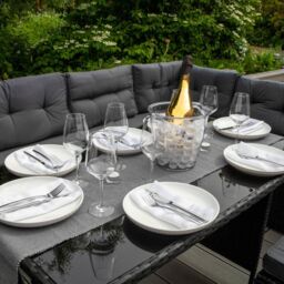 Monstershop Rattan Corner Set - Black - thumbnail 5