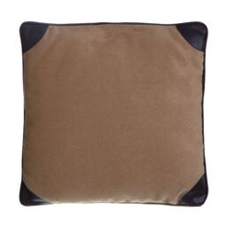 Orsina Leather Effect Throw Cushion, Polyester Décor Cushion for Relaxing, Washable Cushion for Sofa, Bed, Chair in Brown
