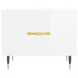 Berkfield Home Coffee Tables 2pcs High Gloss White 50x50x40 cm Engineered Wood - Size: 50 x 50 x 40 cm - thumbnail 6