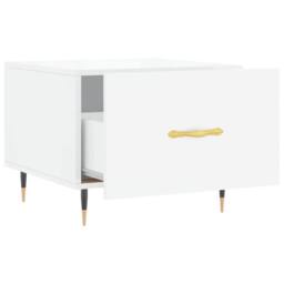 Berkfield Home Coffee Tables 2pcs High Gloss White 50x50x40 cm Engineered Wood - Size: 50 x 50 x 40 cm - thumbnail 7