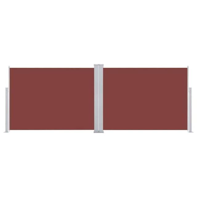 Berkfield Home Retractable Side Awning Brown 120x1000 cm in Burgundy - image 1