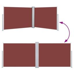 Berkfield Home Retractable Side Awning Brown 120x1000 cm in Burgundy - thumbnail 5