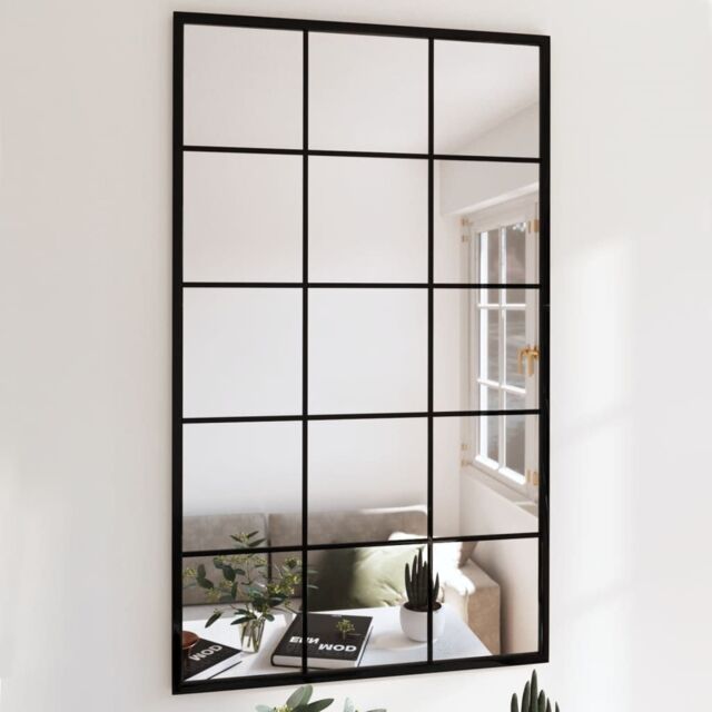 Berkfield Home Wall Mirrors 2 pcs Black 100x60 cm Metal - image 1