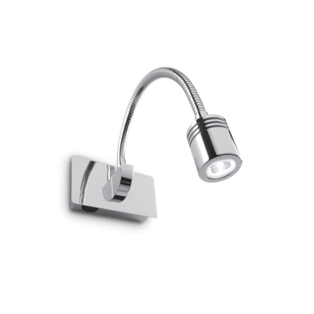 Netlighting Dynamo LED 1 Light Indoor Adjustable Wall Light Reading Lamp Chrome in Grey