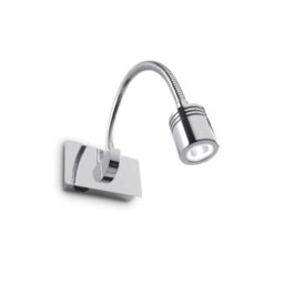 Netlighting Dynamo LED 1 Light Indoor Adjustable Wall Light Reading Lamp Chrome in Grey