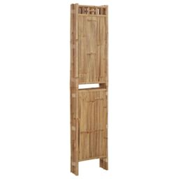 Berkfield Home 4-Panel Room Divider Bamboo 160x180 cm in Brown - thumbnail 4