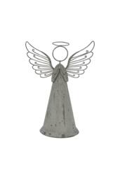 KDMD Large Rustic Metal Angel Statue for Indoor & Outdoor Decor in Grey - thumbnail 1
