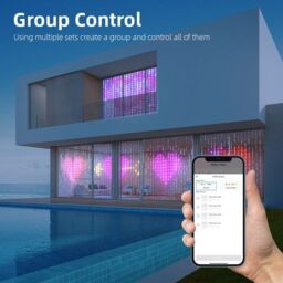 ENER-J ENERJ Smart Curtain lights 2*2m of 400leds remote include, with 3m extension cable controller+UK power Adapter - thumbnail 3