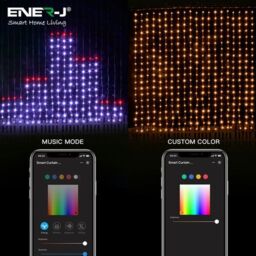ENER-J ENERJ Smart Curtain lights 2*2m of 400leds remote include, with 3m extension cable controller+UK power Adapter - thumbnail 5