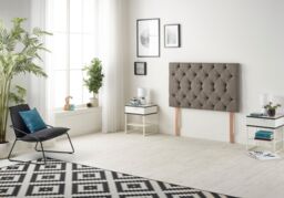 Somnior Premier Tweed Fabric Sprung Memory Foam 4 Drawer Divan Bed Set with Upholstered Headboard in Brown - Size: Double - thumbnail 5