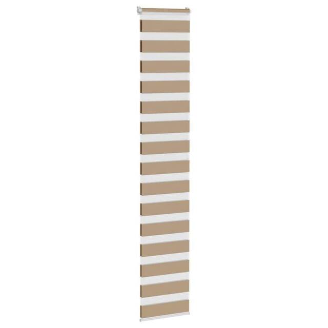Berkfield Home Elegant Zebra Blind Sand Brown 45x200 cm Fabric Width 40.9 cm Pol - image 1
