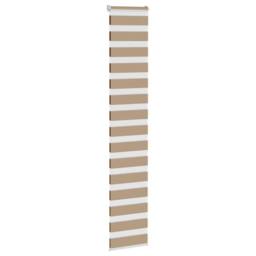 Berkfield Home Elegant Zebra Blind Sand Brown 45x200 cm Fabric Width 40.9 cm Pol