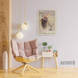 "Artery8 Helen Hyde Little Pink Plum & a Young Woman Canvas Wall Art Print - Size: W12"" x H16""" - thumbnail 3