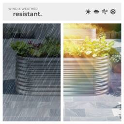 tectake Raised Bed Flormma Galvanized Steel 200 X 80 X 100 Cm in Silver - thumbnail 8
