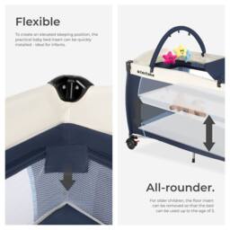 tectake Travel Cot Dog in Blue - Size: Large - thumbnail 3