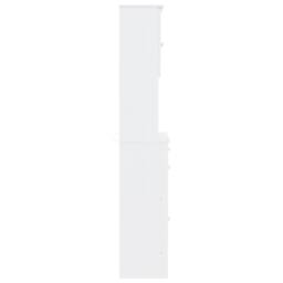 Berkfield Home Highboard ALTA White 77x35x188cm Solid Wood Pine - Size: 77 x 35 x 188 cm - thumbnail 5