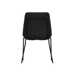 Lemon Pavilion Furniture Carlo Dining Chair (Pack of 2) - Textured Velvet/Metal - Black - thumbnail 4