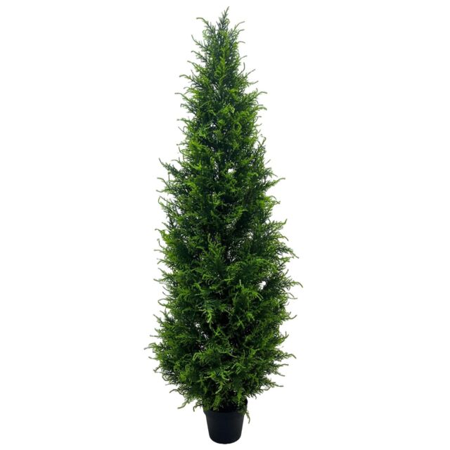 Leaf Cypress Cedar Topiary Tree UV Resistant Outdoor 150cm in Green - image 1