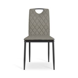 More4Homes Set Of 6 Monza Fabric Dining Chair Modern Padded Seat Metal Legs Kitchen in Grey - thumbnail 3