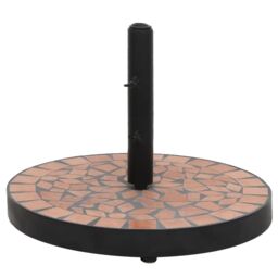Berkfield Home Parasol Base Terracotta Round 12 kg in Brown - thumbnail 1