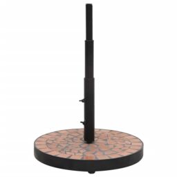 Berkfield Home Parasol Base Terracotta Round 12 kg in Brown - thumbnail 2