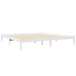 Berkfield Home Bookcase Bed without Mattress White 180x200 cm Solid Wood Pine - Size: Super King - thumbnail 7