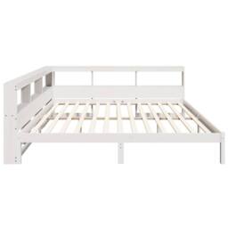 Berkfield Home Bookcase Bed without Mattress White 180x200 cm Solid Wood Pine - Size: Super King - thumbnail 8